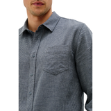 Wyatt Men's Shirt Charcoal Navy Houndstooth