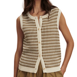 Aura Knit Top Egret/Olive