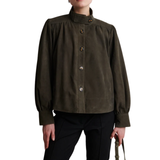 Zonie Black Olive Suede Jacket