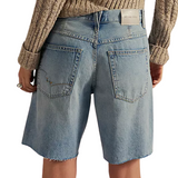 Montana Raw Hem Denim Shorts Cowgirl Blues