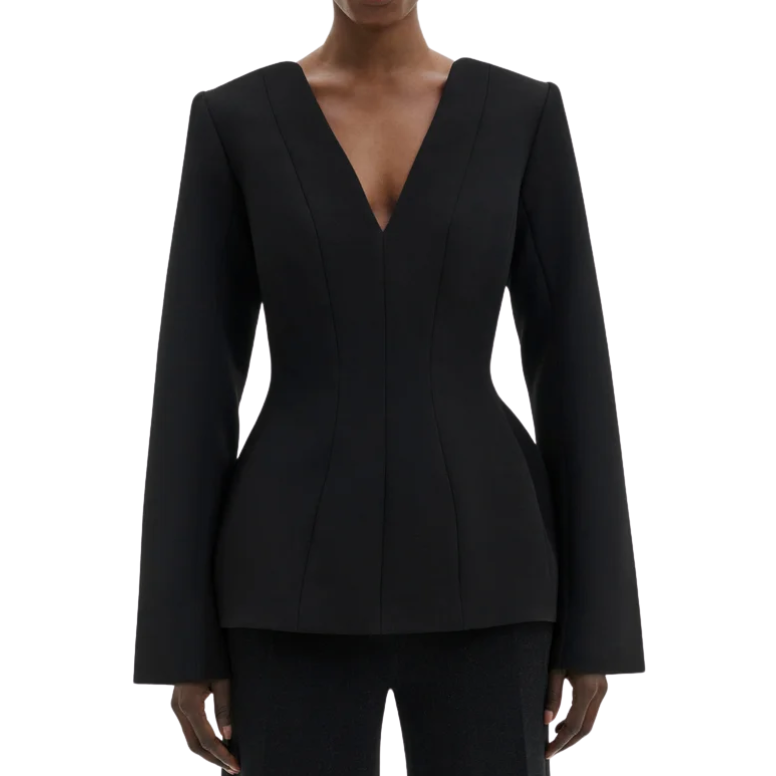 Ninni Cut-Out Shoulder Top Black