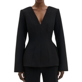 Ninni Cut-Out Shoulder Top Black