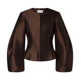 Vendela Balloon Sleeve Blouse Brown