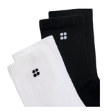 Pilates Crew Gripper Socks Blk/Wht