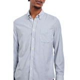 Vance Men's Shirt Blue White Stripe