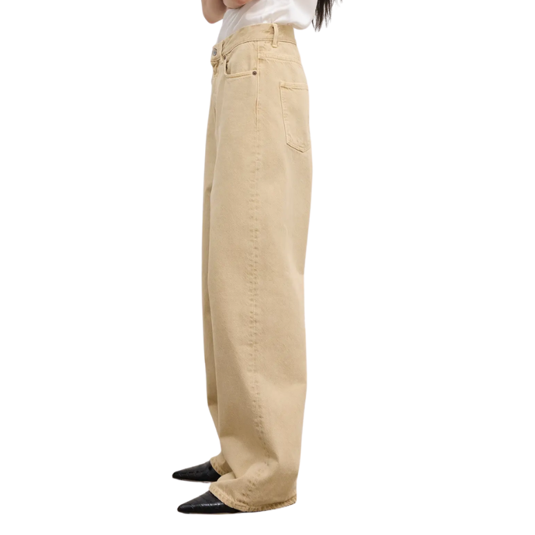 Baggy Fit Denim Beige Jeans
