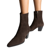 Hedvig Moka Leather Boots