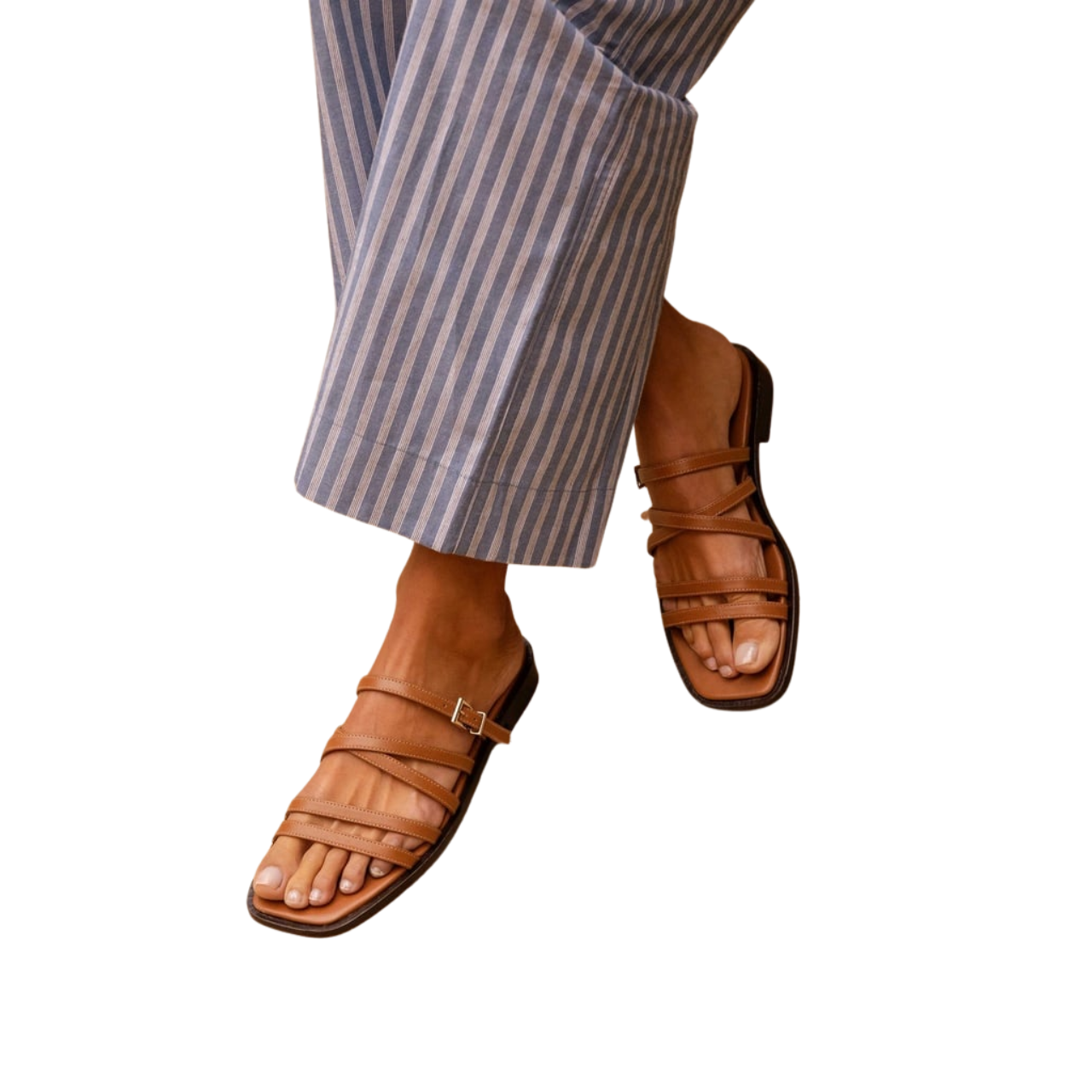 Isys Flat Sandals Camel