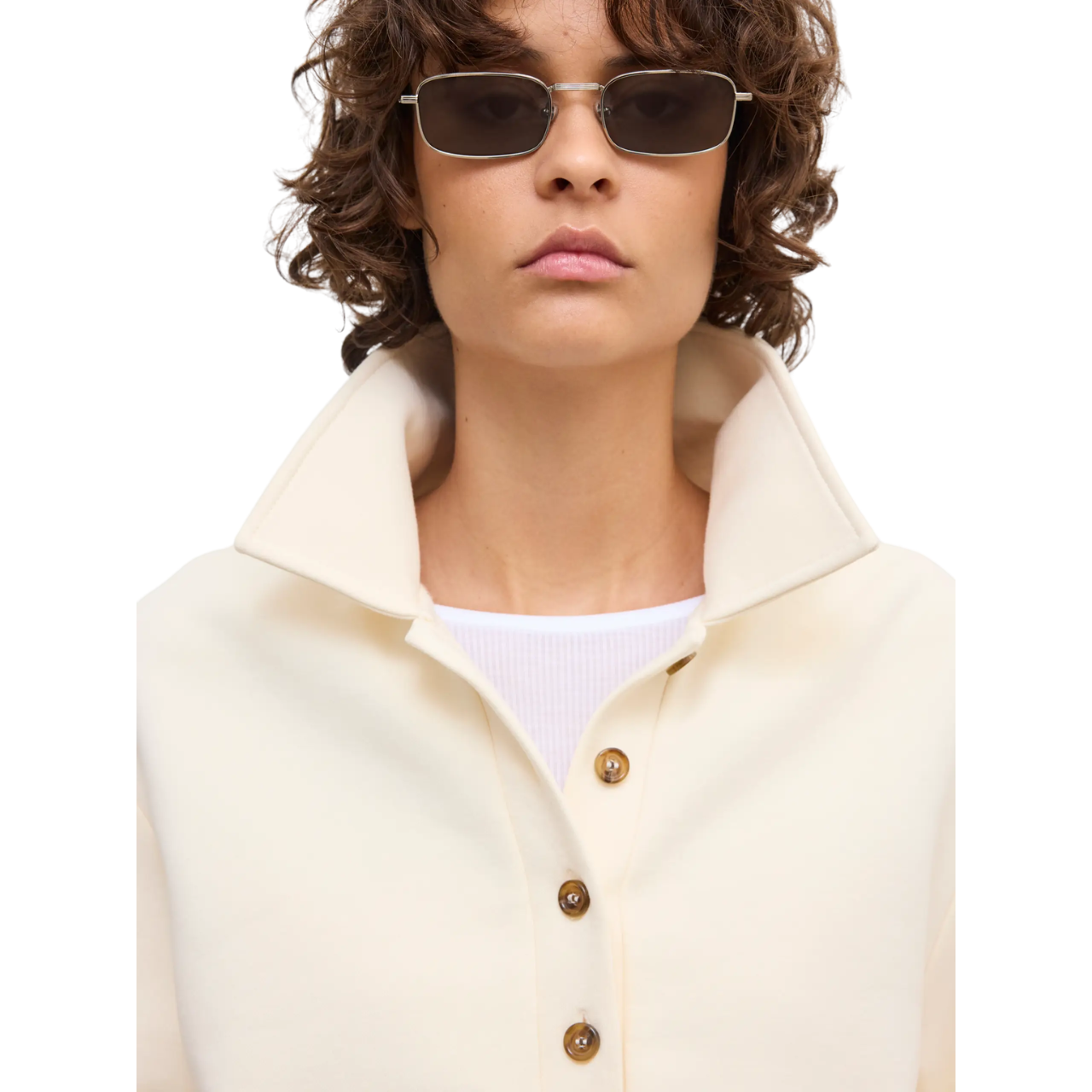 Polo Sweatshirt Cream