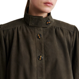 Zonie Black Olive Suede Jacket