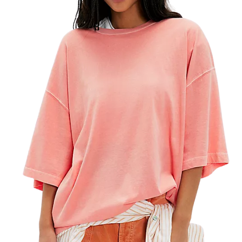WFT Perfect Oversized Tee Coral