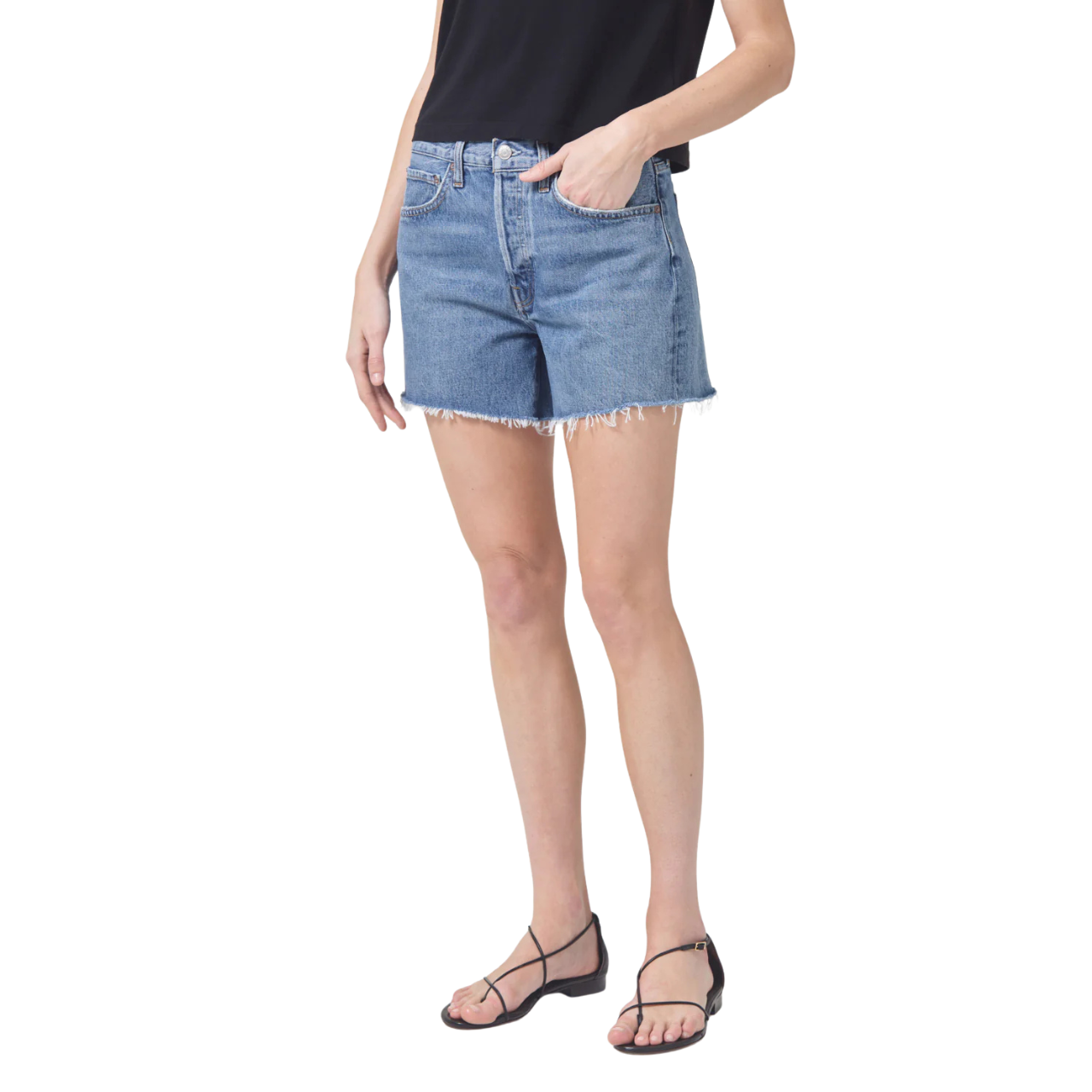 Parker Long Denim Shorts