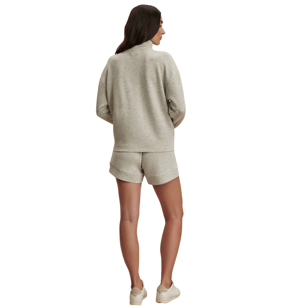 Arlene Zip Through Sweat Light Grey Marl