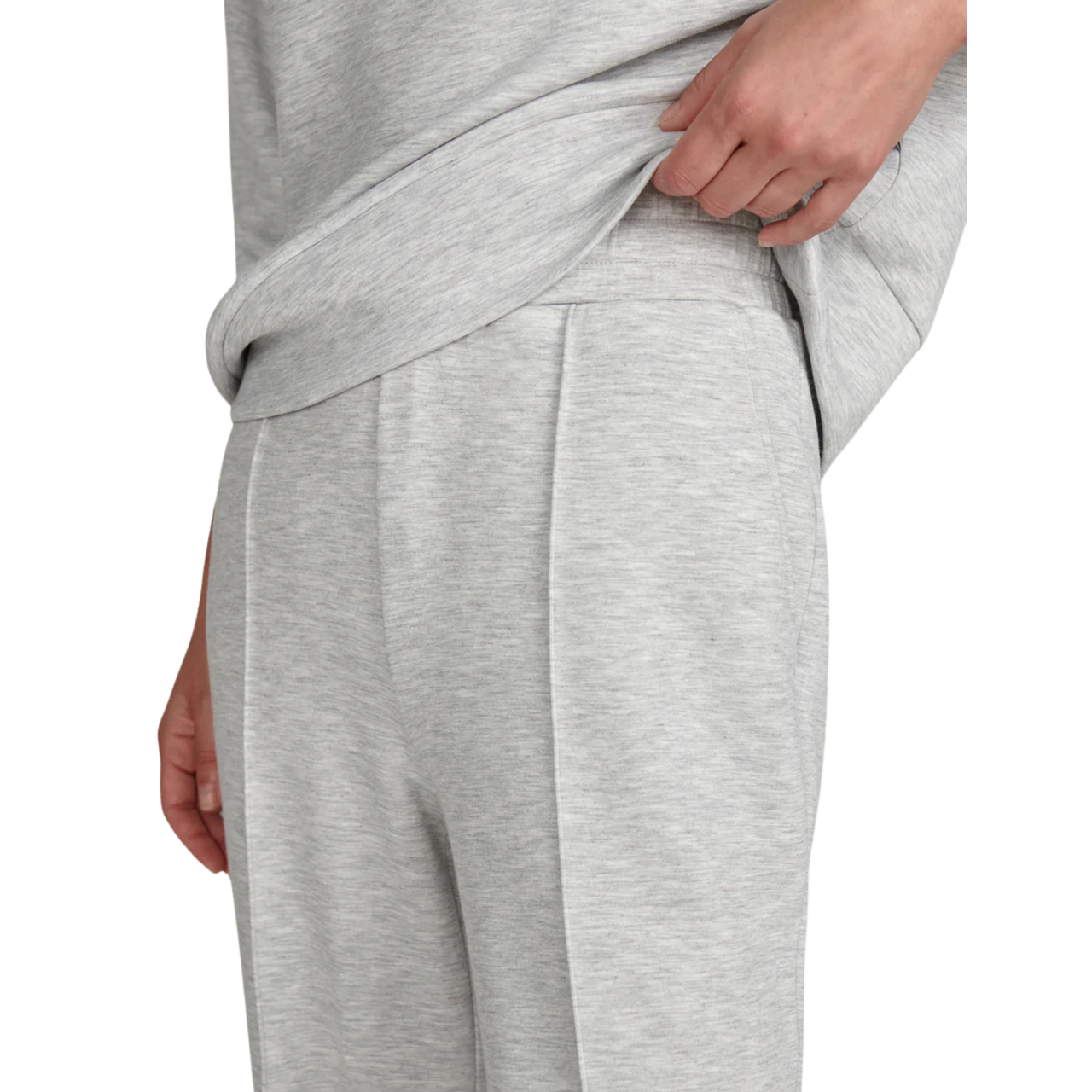 The Wide Leg Pant 30 Light Grey Marl