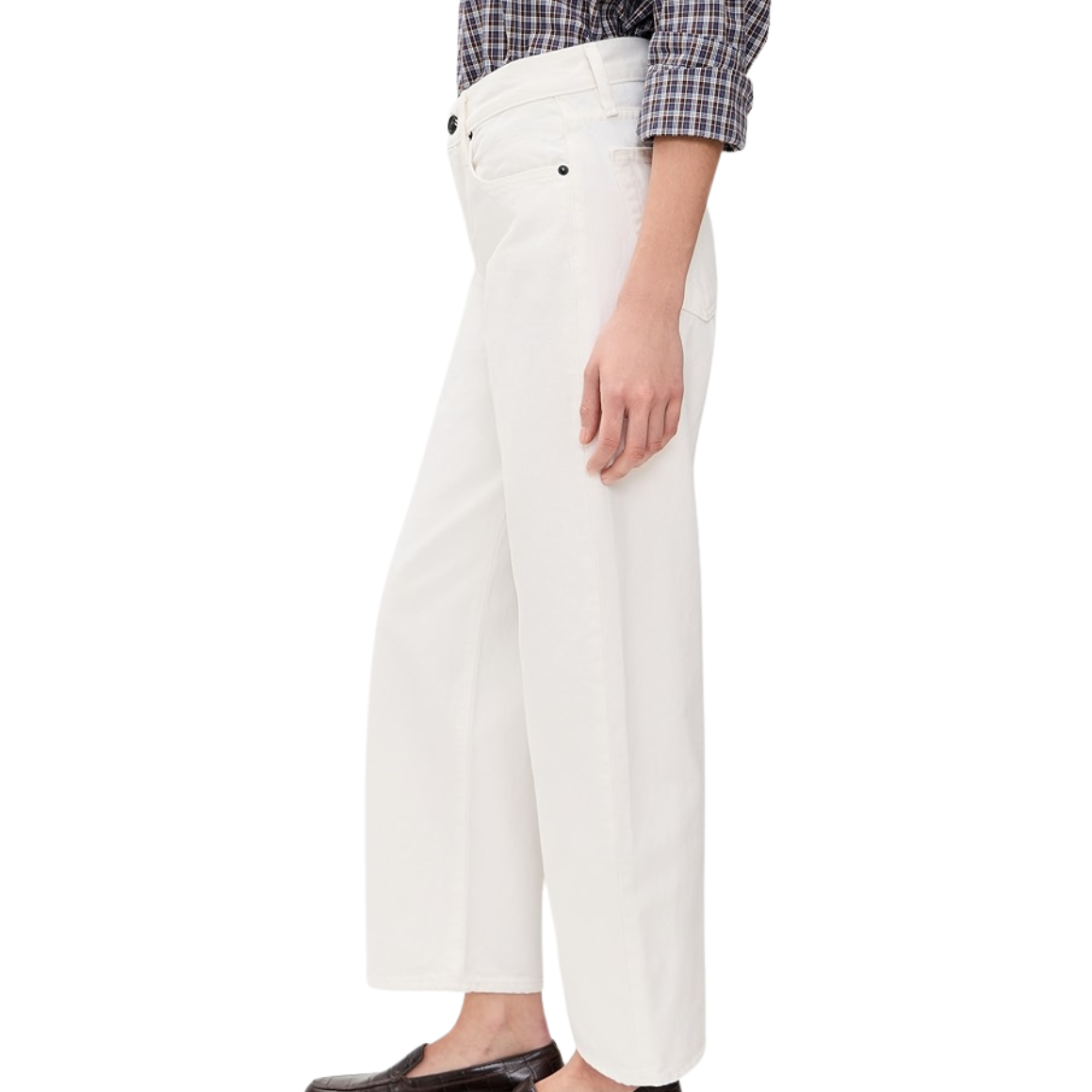 Jamie Ankle Curve White Jeans