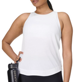 Breathe Easy Mesh Run Tank White