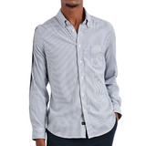 Vance Men's Shirt Blue White Stripe