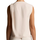 Draped Shoulder Top Blush