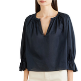 The Poet Navy Blouse