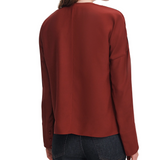Vinnie Red Silk Blouse