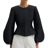 Vendela Balloon Sleeve Blouse Black