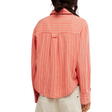 Striped Linen Laurel Shirt Cinnamon