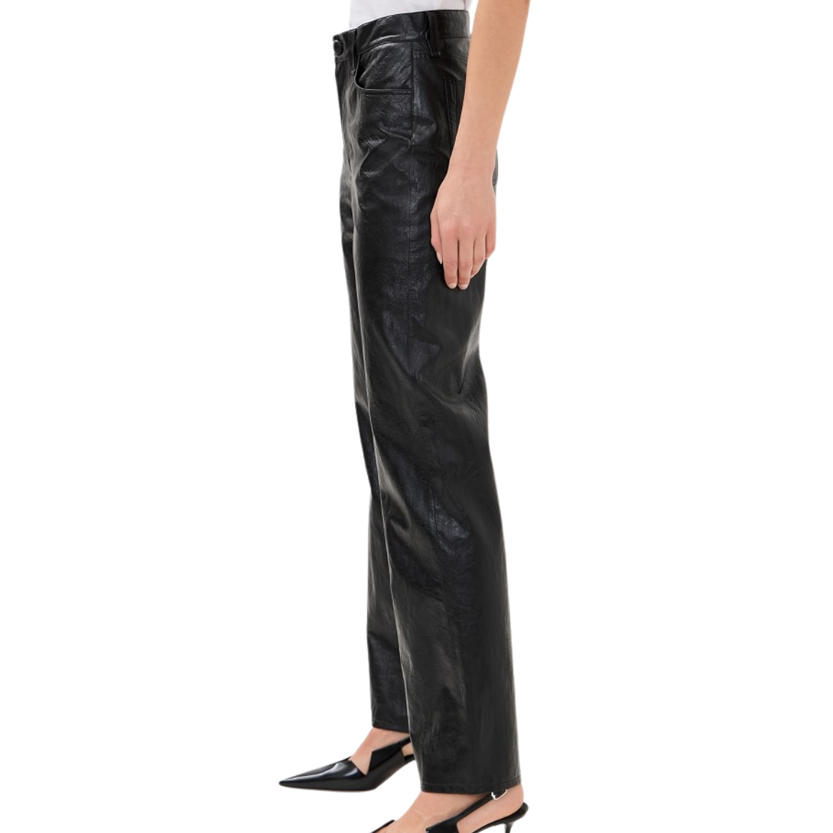 Faux Leather Shea Pants Black