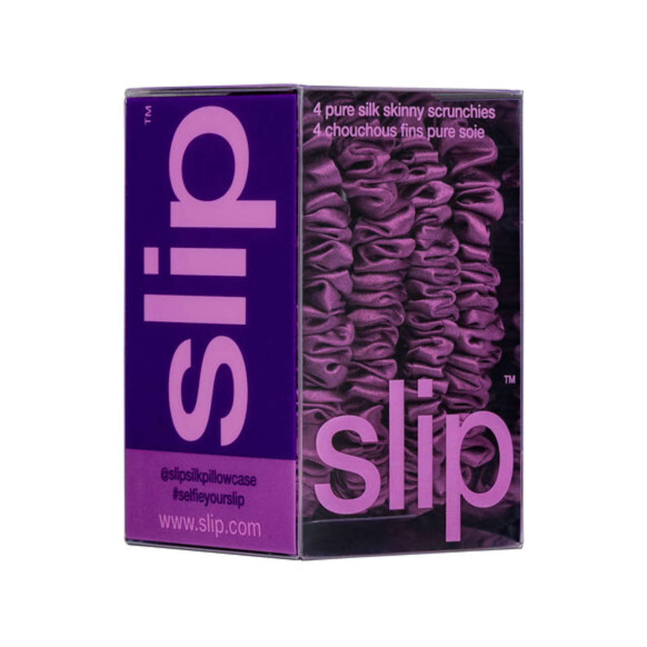Skinny Scrunchies Set Of 4 Purple