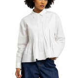 Loeli White Pleated Shirt