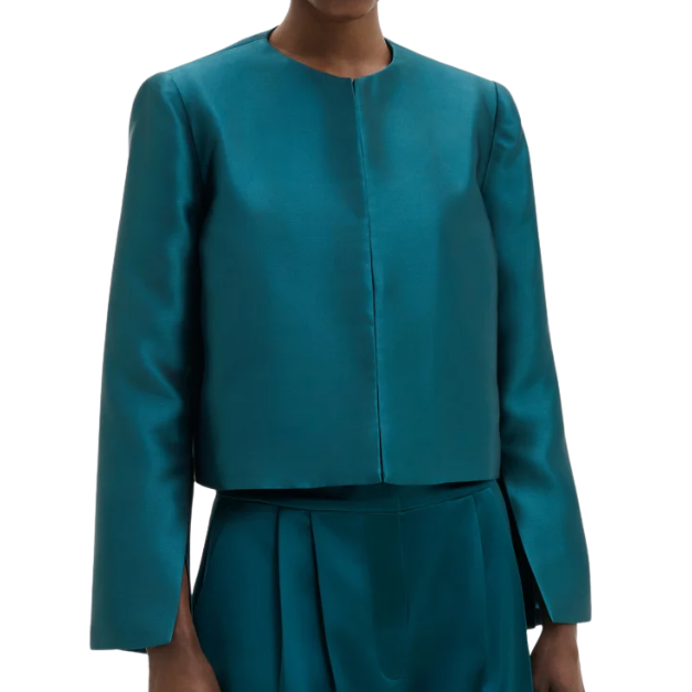 Ruthie Satin Blouse Teal