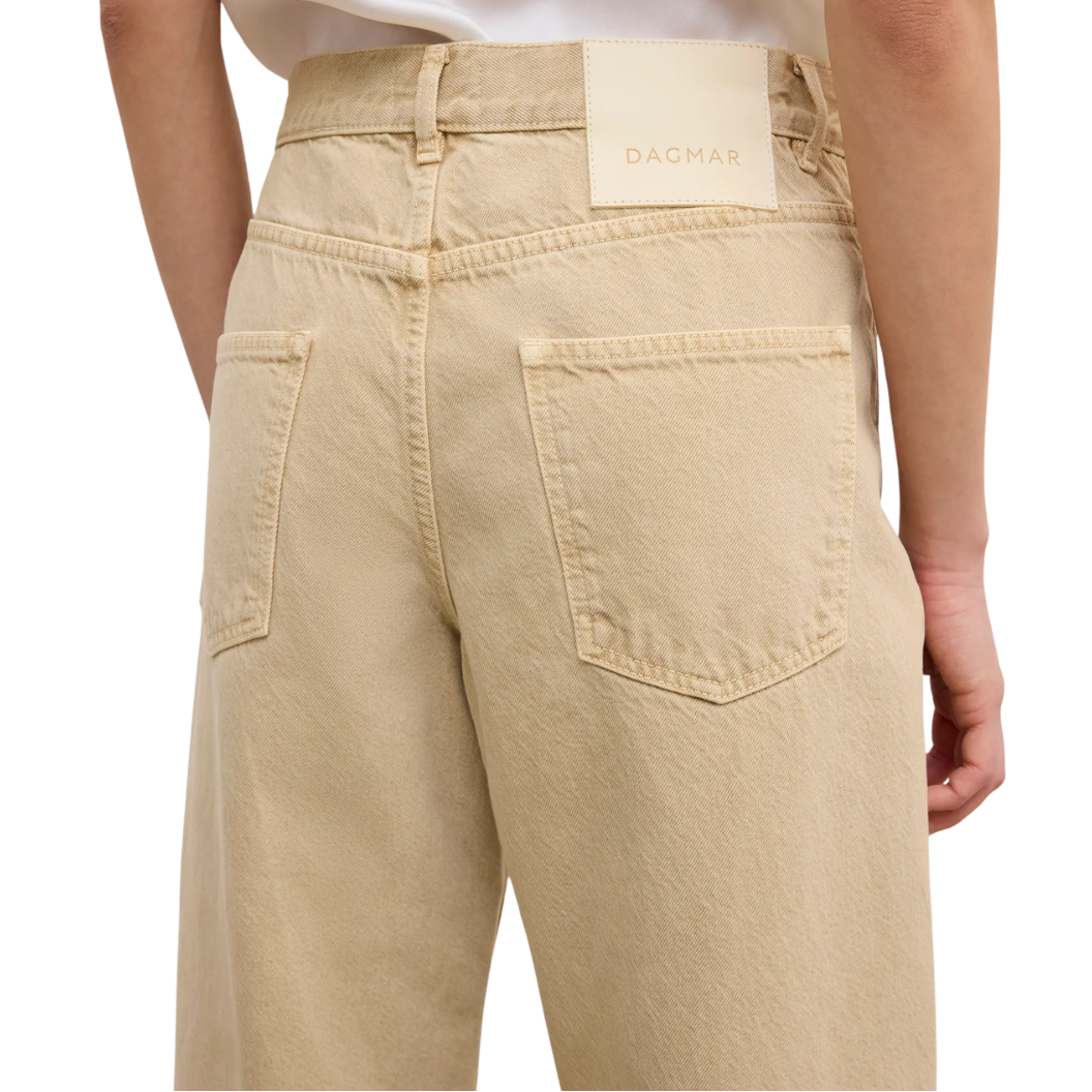 Baggy Fit Denim Beige Jeans