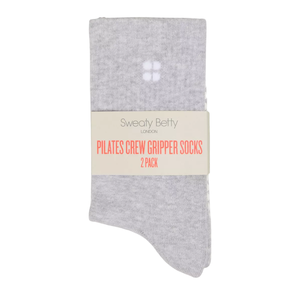 Pilates Crew Gripper Socks Grey