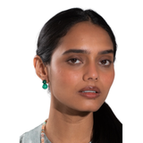 Cara Earrings Malachite