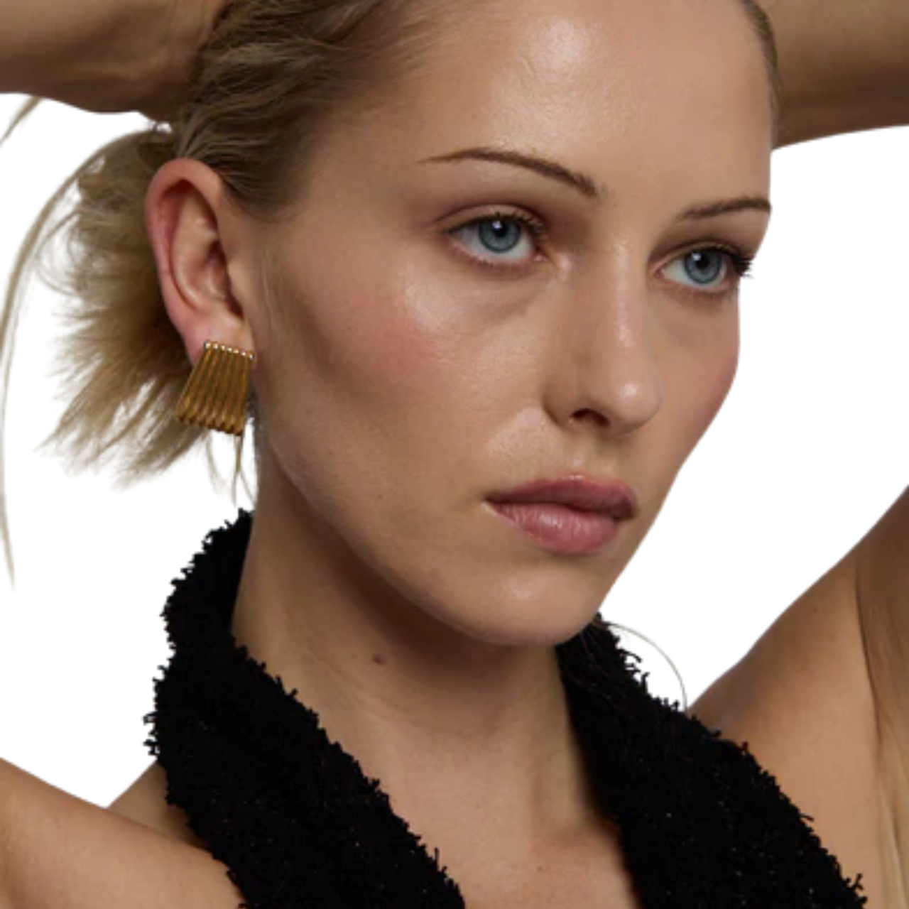 Ribbed Earring Gold