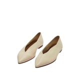 Moa Pointed Toe Flats Creamy