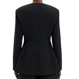 Carol Collarless Blazer Black