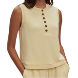 Marla Button Tank Anise Flower