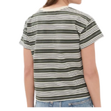 Kelly Green Stripe Boxy Tee