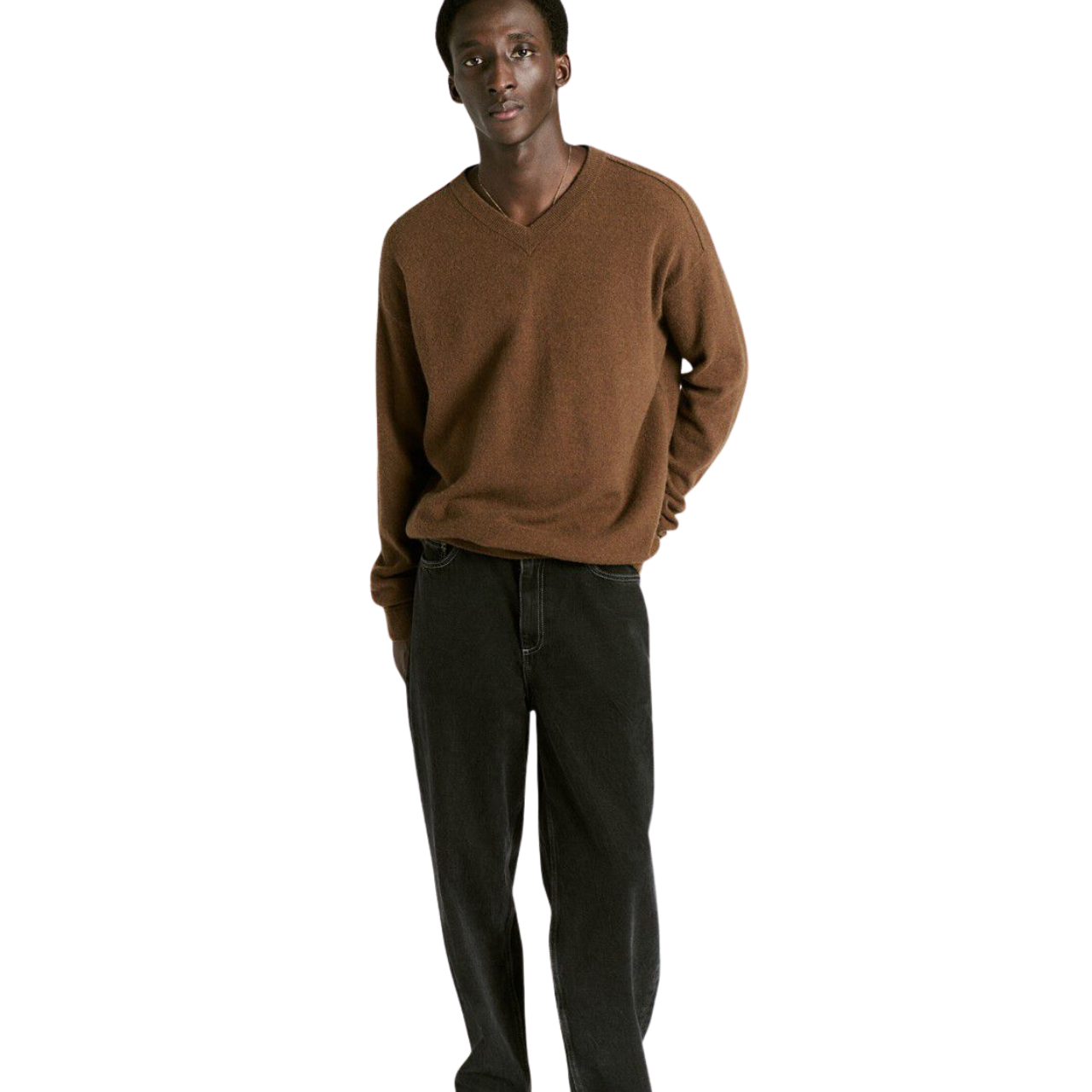 Raxon VNeck Men's Knit Chestnut