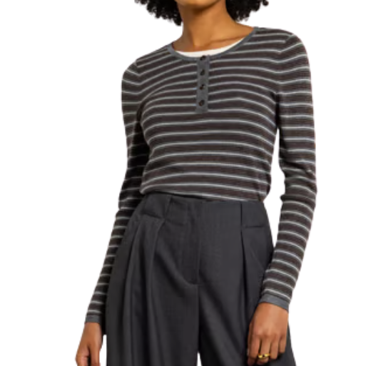 Pandoli Gris Chine Striped Top