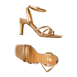 Davina Sepia Metallic Gold Heeled Sandals
