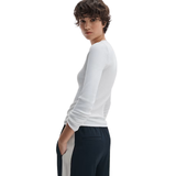 The Essential Rib Crew LS White