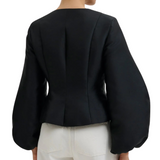Vendela Balloon Sleeve Blouse Black
