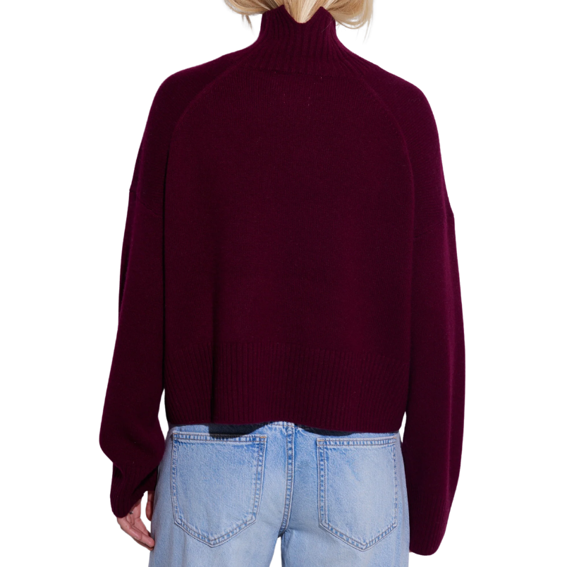 Carmen Funnel Neck Knit Burgundy