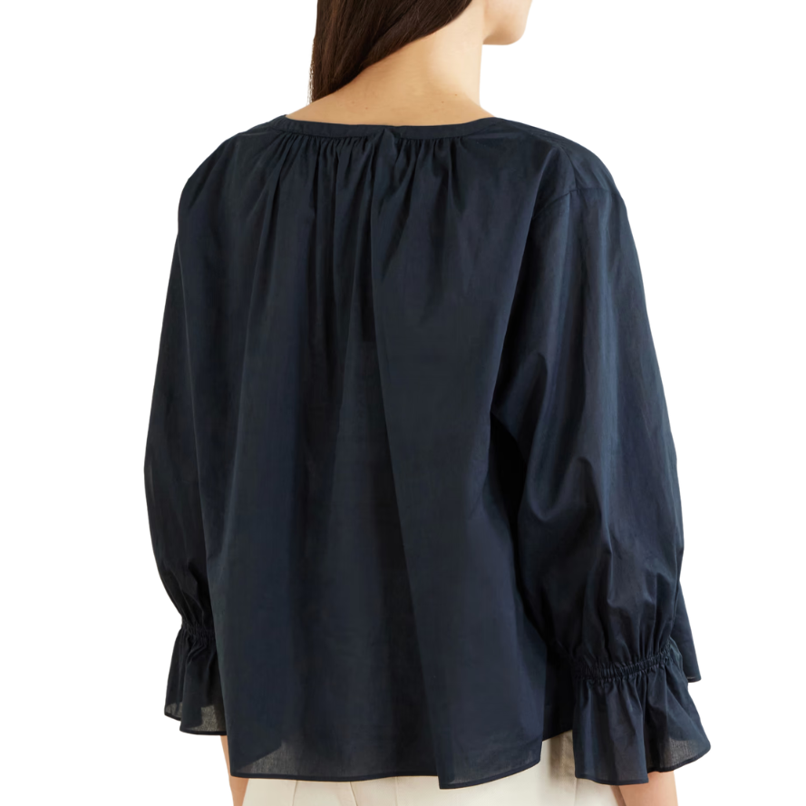 The Poet Navy Blouse