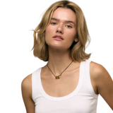 Pebble Necklace Gold Black