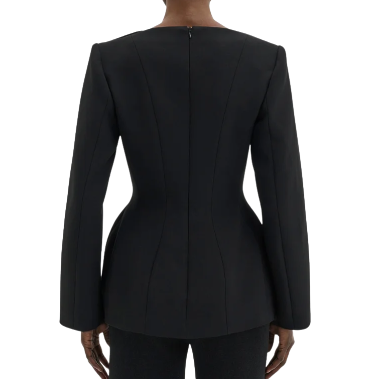 Ninni Cut-Out Shoulder Top Black