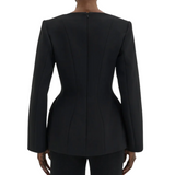 Ninni Cut-Out Shoulder Top Black