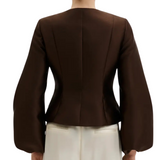 Vendela Balloon Sleeve Blouse Brown