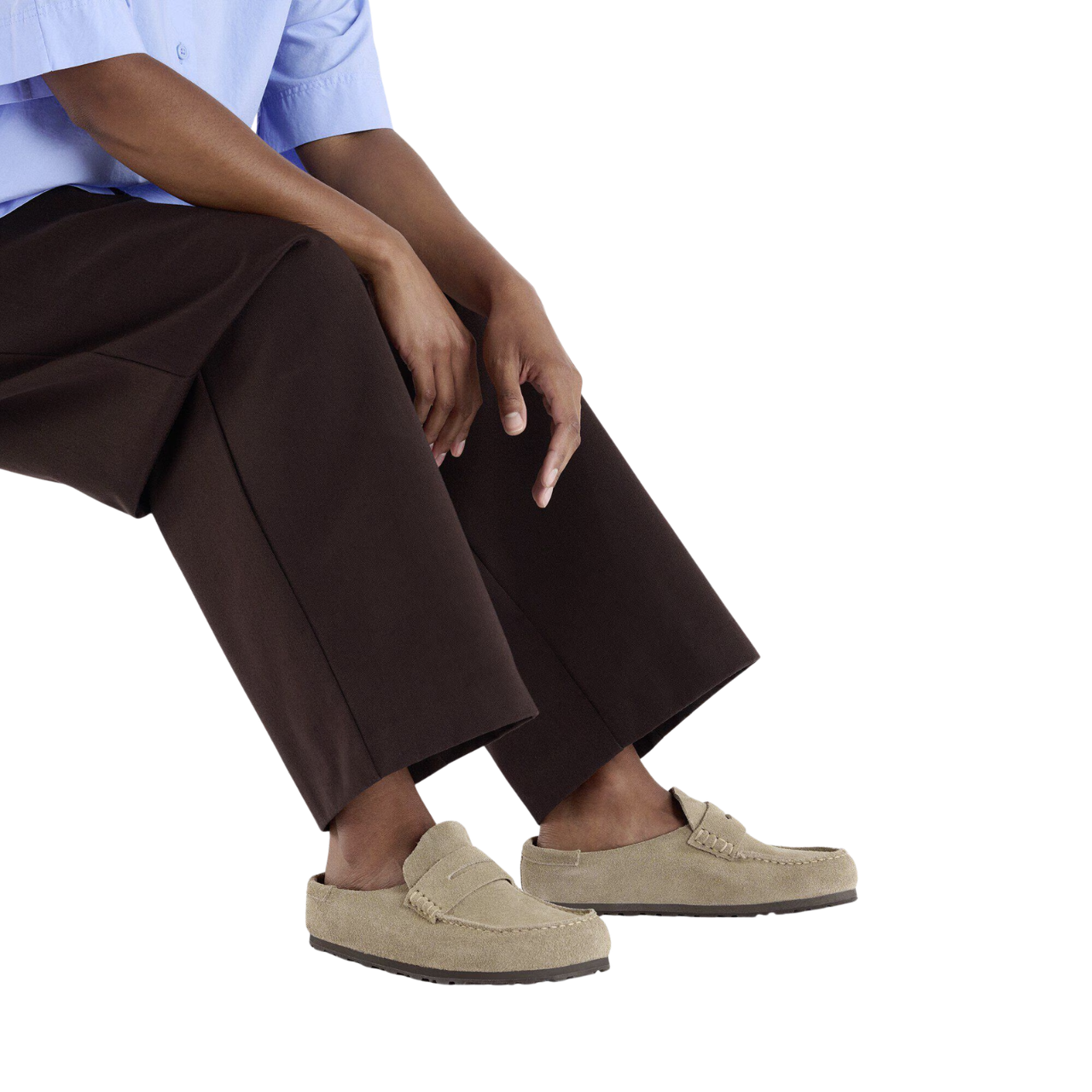Naples Taupe Suede Wrapped Clogs